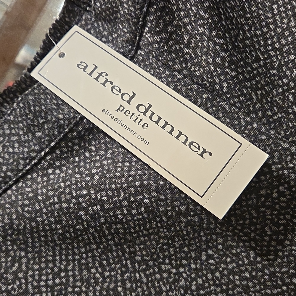 Alfred Dunner Black & Gray 225-367-0729 Patterned Pants